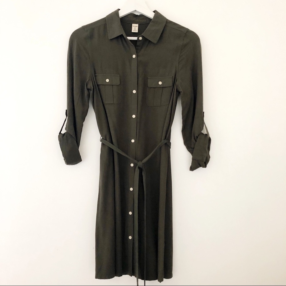 OLD NAVY | Olive Green Shirt Dress